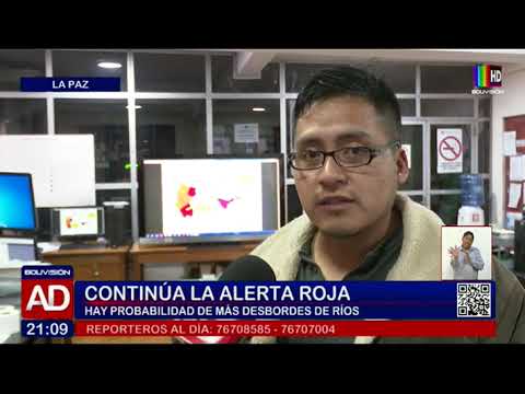 Continúa la alerta roja por lluvias en La Paz y Pando