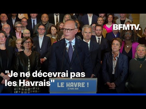 Municipales 2026: la prise de parole en intégralité d'Édouard Philippe, réélu maire du Havre