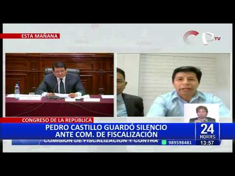 Caso Anguía: Pedro Castillo se negó a declarar virtualmente en Comisión de Fiscalización