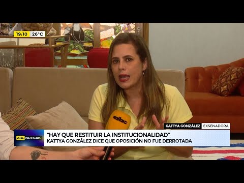“Hay que restituir la institucionalidad”: Kattya González dice que oposición no fue derrotada