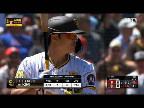 [MLB] 세인트루이스 vs 샌디에이고 김하성 주요장면 (04.04)