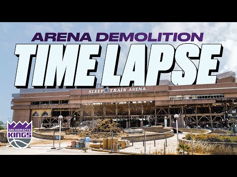 Sacramento Kings Arena Demolition Time Lapse video clip