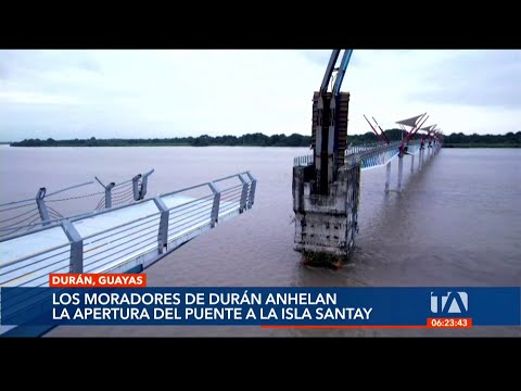Moradores de Durán piden la apertura del puente peatonal que une al cantón con la Isla Santay
