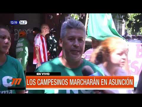 Campesinos marcharán en el centro de Asunción