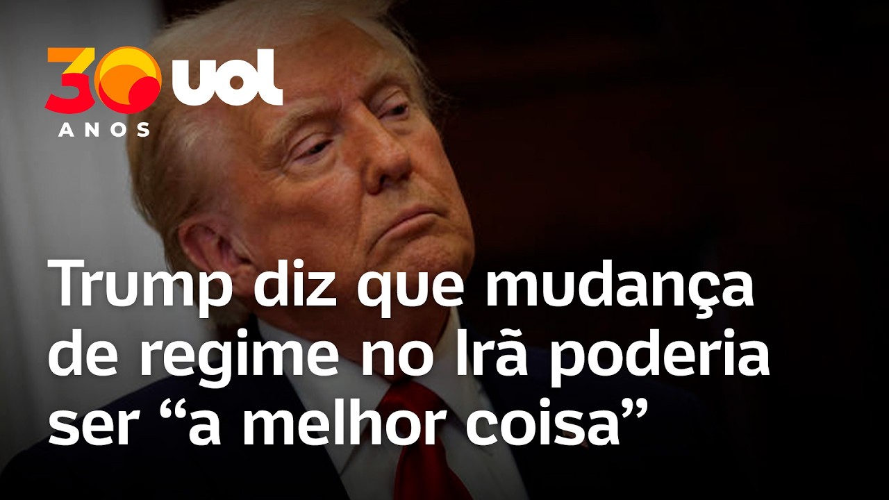 Trump diz que mudança de regime no Irã ‘seria a melhor coisa que poderia acontecer’; veja vídeo