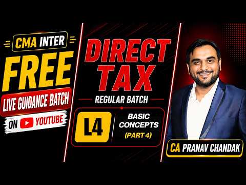 Free Live CMA Inter DT Batch L4. Rebate u/s 87A & Surcharge for Dec 2026 by CA Pranav Chandak #cma