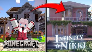 อัพเดตใหม่!! เปลี่ยนบ้านใน Minecraft ให้เป็นบ้านใน Infinity Nikki❤️