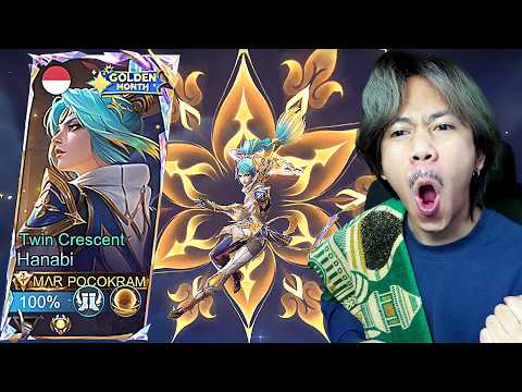 REVIEW SKIN GOLDEN MONTH HANABI TWIN CRESCENT - Mobile legends