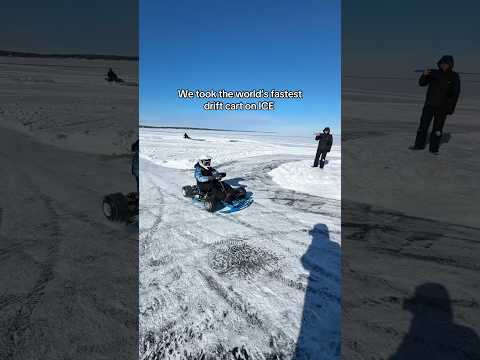 We turned an ice lake into a go kart track!
