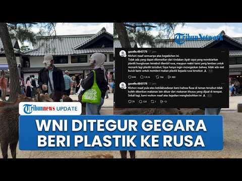 Viral Video WNI Ditegur Warga Jepang Gara-gara Beri Makan Rusa Pakai Plastik, Kini Minta Maaf