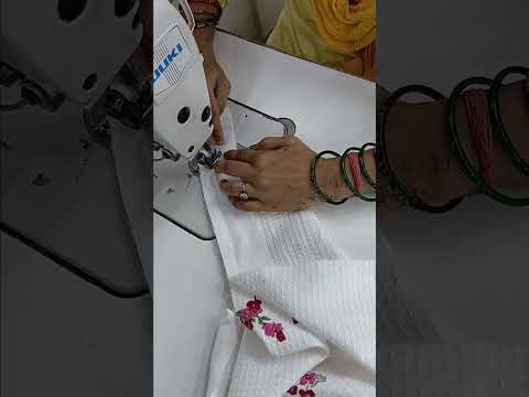 Stitched Towel Set Floral #embroidery #Floral #Towel #stitching #viral #new #shorts