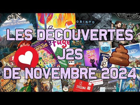 #J2S  - LES DÉCOUVERTES LUDIQUES DE NOVEMBRE 2024