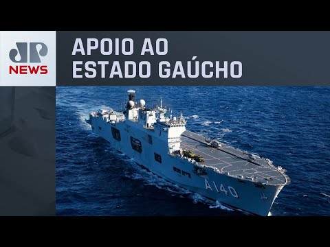 Marinha do Brasil envia maior navio militar da América Latina para auxiliar RS