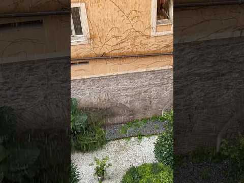 📍LLUVIA DE GRANIZO EN ROMA📍 #nature #grandinata #granizo #rome