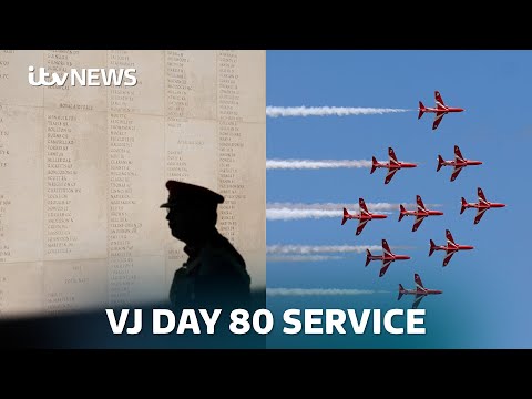 WATCH: WWII Veterans honoured at Remembrance Service marking 80th Anniversary of VJ Day | ITV News