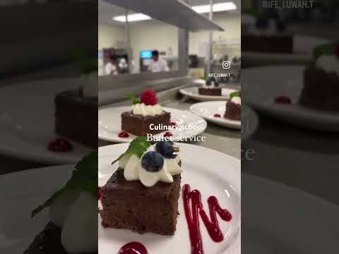 Last semester culinary school buffet👩🏾🍳 #viral #youtubeshorts #cooking #vlog