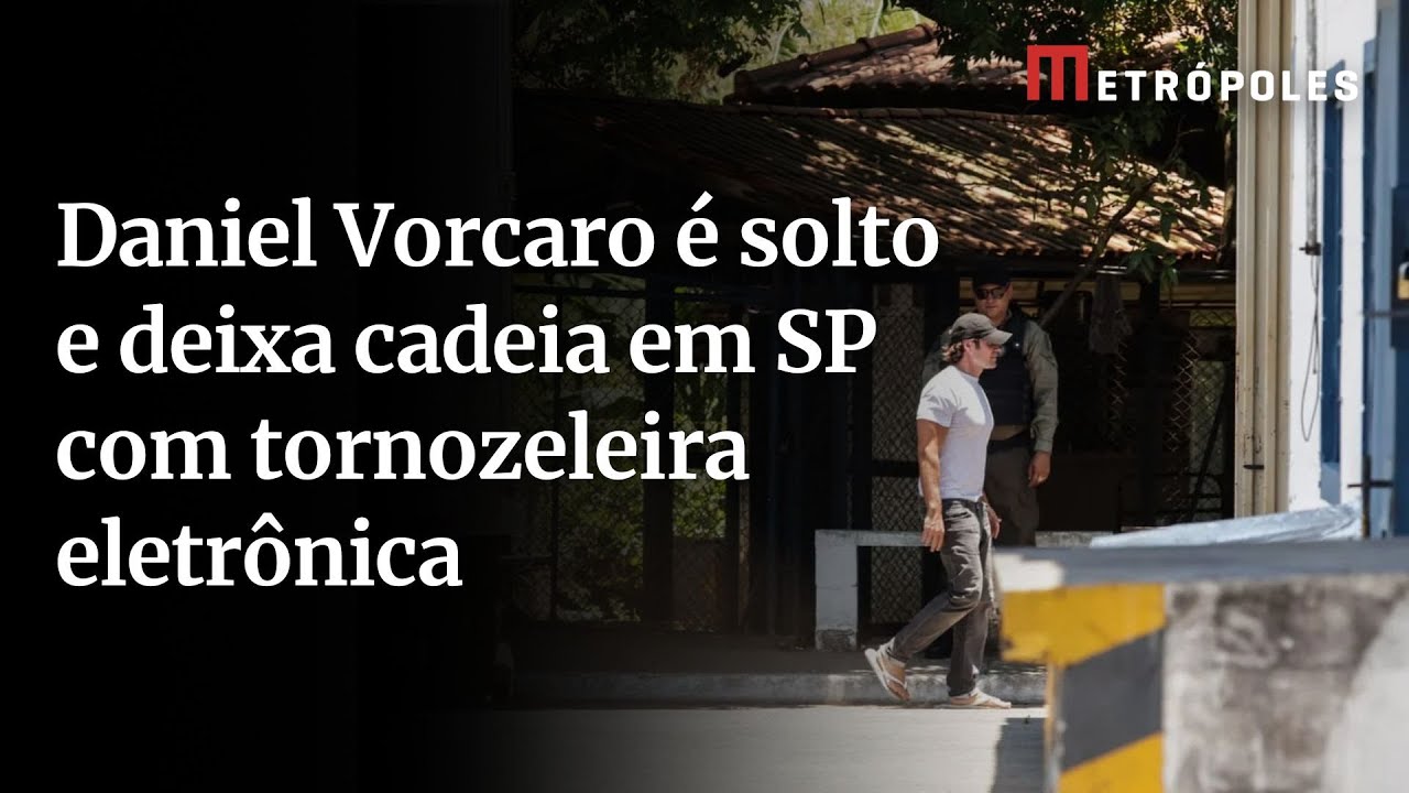 Usando tornozeleira, dono do Banco Master deixa prisão; veja momento
