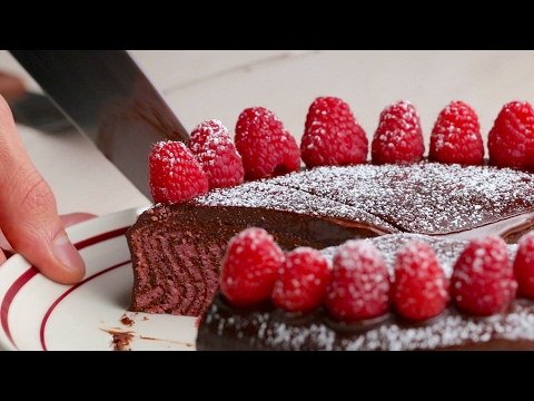 Chocolate Raspberry Zebra Cake