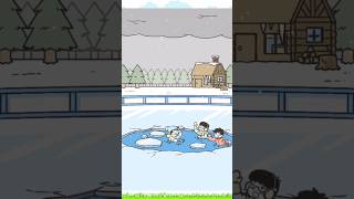 【ドッキリ神回避3】スベり回避⛸️ 氷にヒビが！！ [ Prank god avoidance 3]  #shorts #games #ゲー