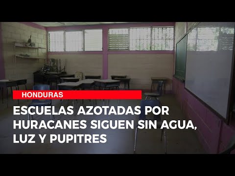 Escuelas azotadas por huracanes siguen sin agua, luz y pupitres