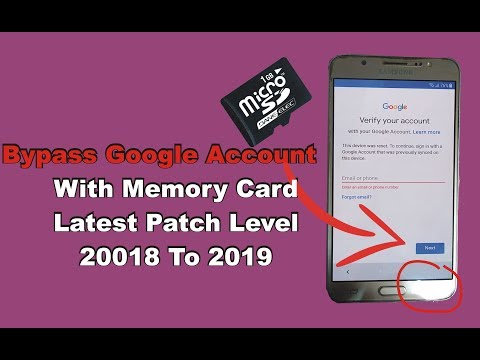 Bypass Google Account With Memory Card Letest Security Patch Level