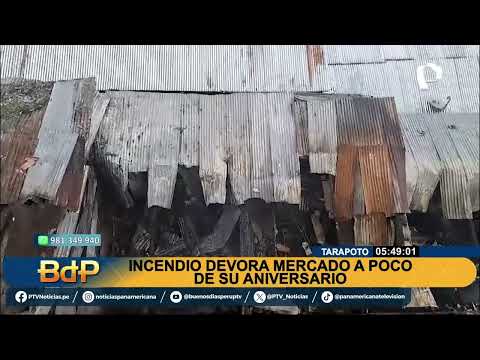 OFF Incendio devora mercado en Tarapoto