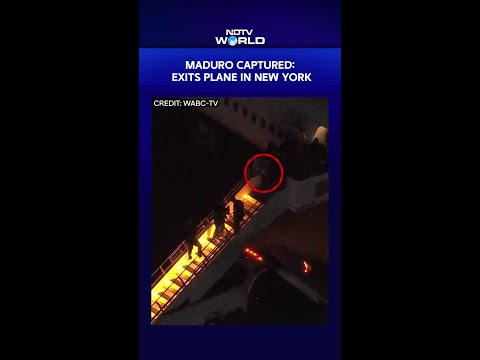 Aerial Footage: Captured Maduro Seen Exiting Plane In New York