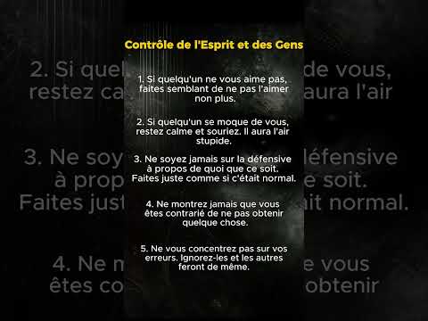 Maîtrise l'Art du Contrôle de l'Esprit et des Gens | Force Émotionnelle