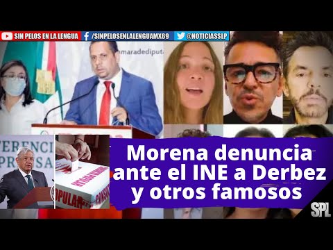 Morena denuncia ante el INE a Derbez y otros famosos por estar contra el tren maya, Amlo vs INE