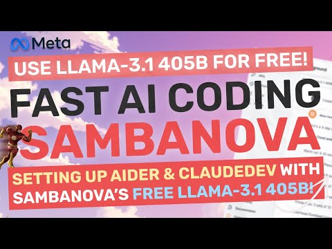 SambaNova + Aider + ClaudeDev + Continue : FREE & FAST AI Coding Setup with Llama-3.1 405B