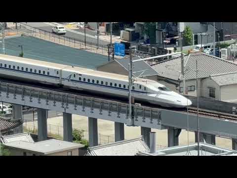 京都タワーから見える❣️新幹線の京都駅入線 サムネイル