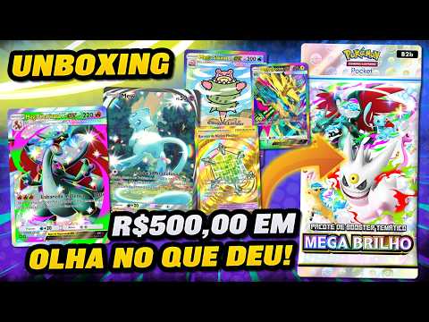 Gastei R$ 500 tentando tirar AS CARTAS MAIS RARAS do Pokémon TCG Pocket - MEGA BRILHO