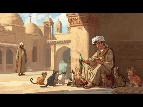 قصة اليتيم الذي كان يطعم القطط عند المسجد… حتى ظهر له رجل غريب غيّر حياته إلى الأبد!