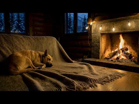 Jazz 24/7 — Песик біля каміну під джаз | Cozy Fireplace Jazz