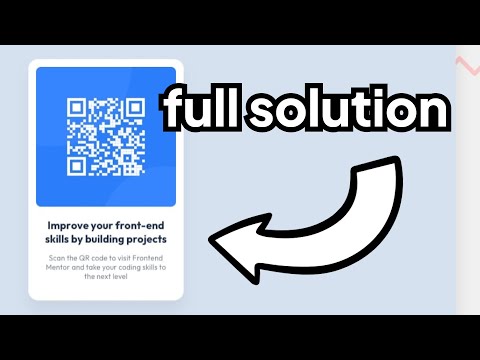 Staff Level Frontend SOLVES Frontend Mentor QR Code Component Challenge