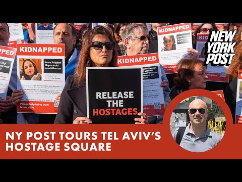 NY Post's Reuven Fenton visits Hostage Square in Tel Aviv