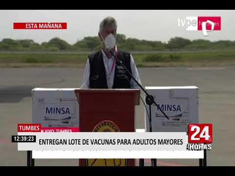 Presidente Francisco Sagasti llegó a Tumbes para entrega de vacunas contra la COVID-19