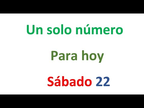 Un solo número para hoy Sábado 22 de FEBRERO , EL CAMPEÓN DE LOS NÚMEROS