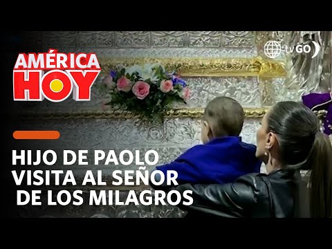 América Hoy: Pareja e hijo de Paolo Guerrero visitan al Señor de los Milagros (HOY)