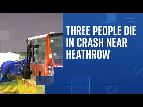 Three people die in crash between car and bus near Heathrow