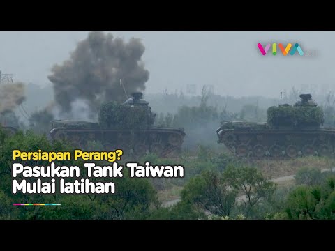 Taiwan Latihan Militer dengan Pasukan Tank, Bikin Panas China