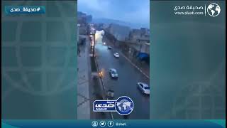 صاعقة تضرب سيارة