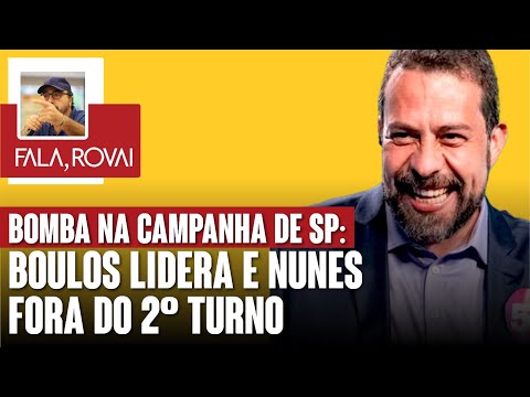 BOMBA NA CAMPANHA DE SP: Boulos lidera e Nunes fora do 2° turno