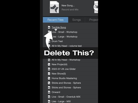 How to Fully Delete a Song in #StudioOne #Shorts