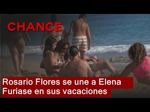 Rosario Flores se une a Elena Furiase y a Gonzalo Sierra para disfrutar en la playa