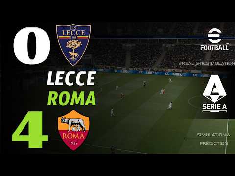 🔴 Lecce vs Roma 0 - 4 | HIGHLIGHTS | Serie A 2026/27 | Partita Simulazione eFootball