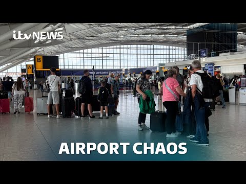 Airport chaos across UK as flights disrupted by air traffic control technical glitch | ITV News