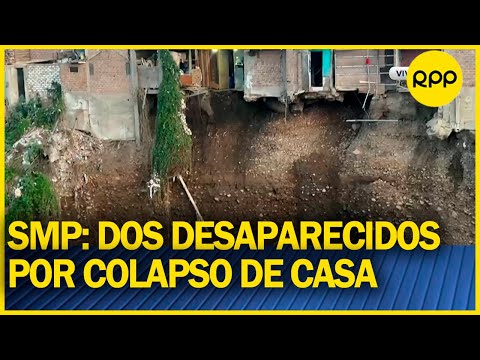 SMP: una mujer y su hijo desaparecidos luego de caer al río Rímac tras el colapso de su vivienda