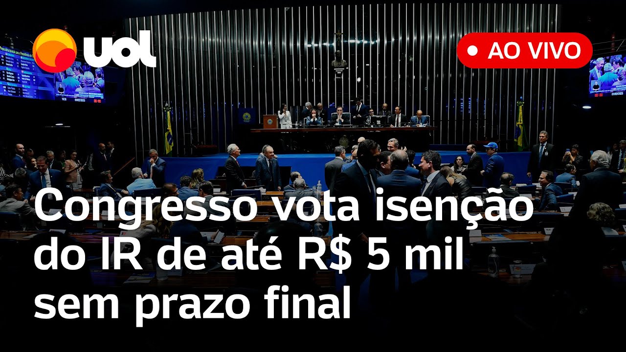 Congresso vota proposta para que isenção do IR para até R$ 5 mil tenha validade indeterminada