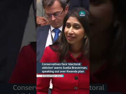 Conservatives face ‘electoral oblivion’: Suella Braverman speaks out over Rwanda plan #itvnews